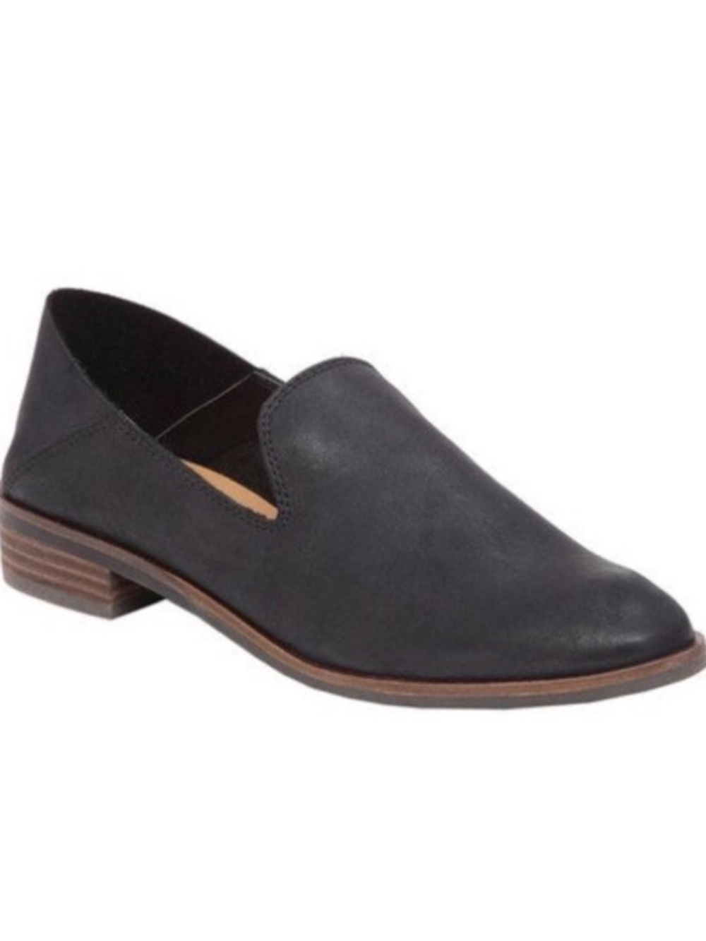 Lucky Brand Elafina Leather Loafers Black Women’s Sz 8.5 Office Preppy Old Money - Picture 2 of 2